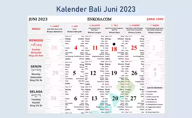 Kalender Bali Juni 2023 Lengkap