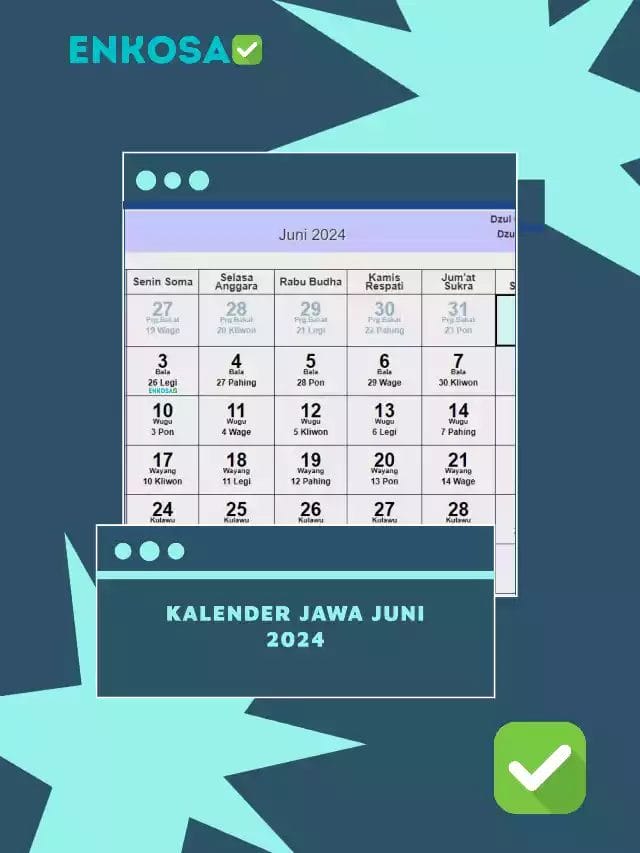 Kalender Jawa Juni 2024